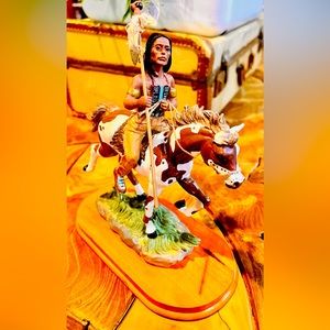 Old West visions Limited Edition Native American Warrior on horse.